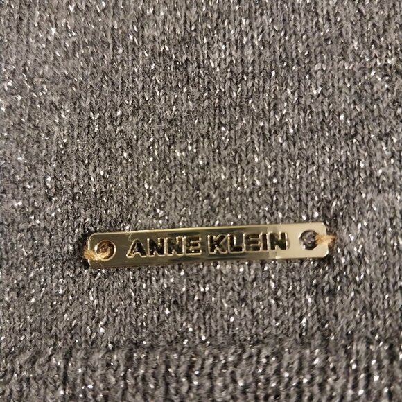 Anne Klein women's off-shoulder Glitter Sweater Sz M - Picture 6 of 6